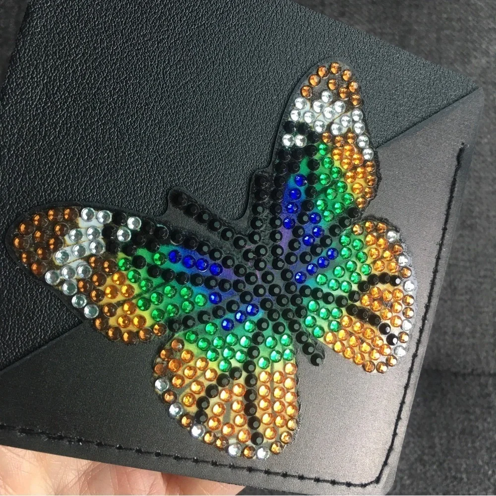 Diamond Art Butterfly Corner Bookmark, Colorful, Sparkly, Bling (ORNG/GRN/BLUE) - Picture 7 of 17